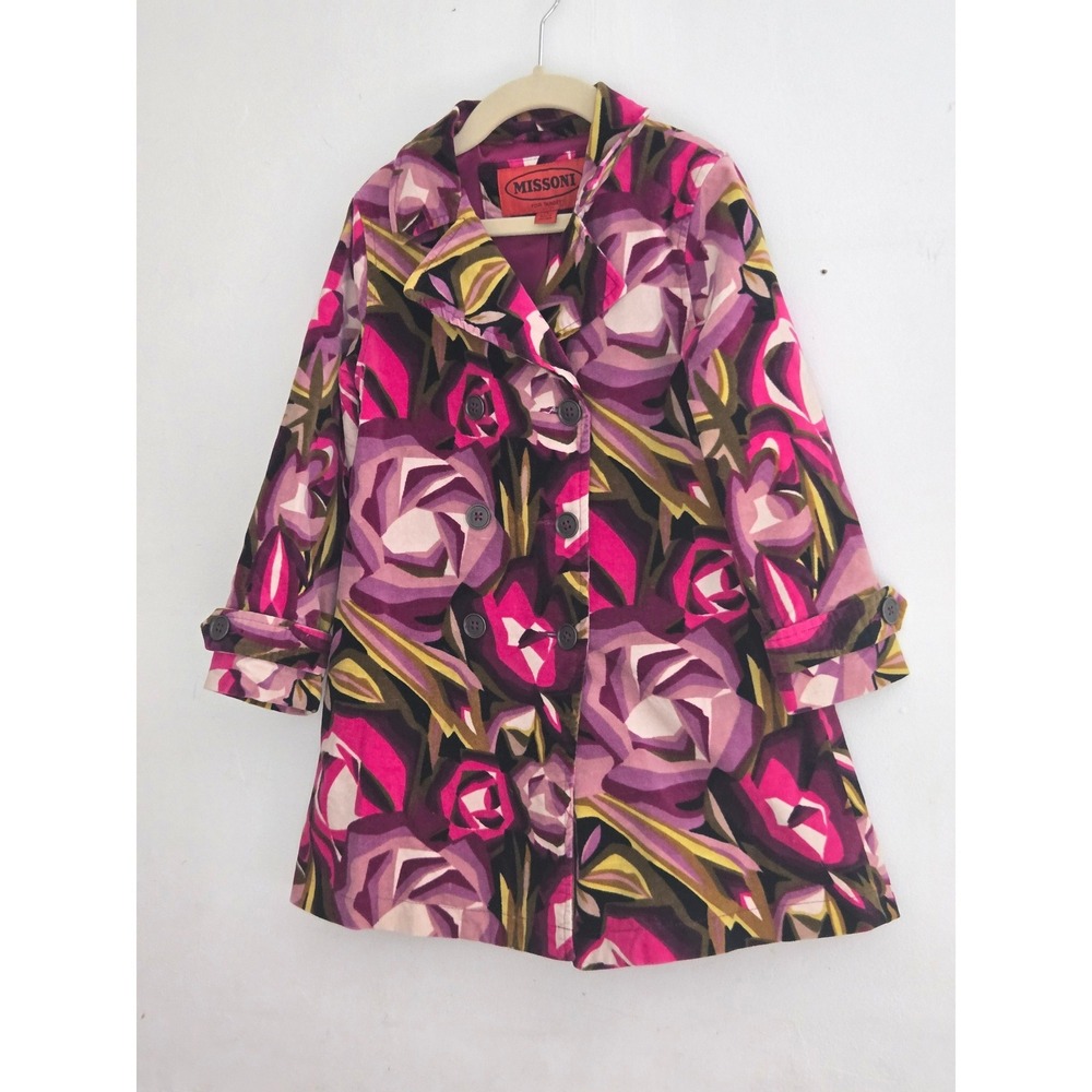 Missoni for Target Kids 4-5T Double Breasted Floral‎ Print Jacket Coat